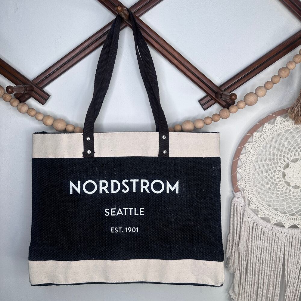 Nordstrom Seattle Burlap Tote